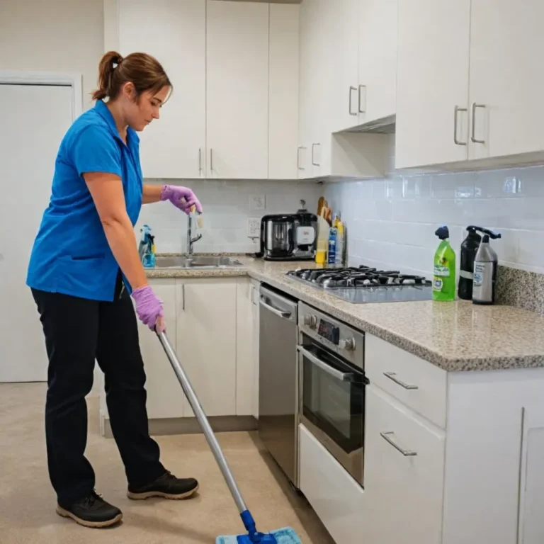 Squeaky Clean Perth's professional cleaning kitchen floor in the service House Keeping