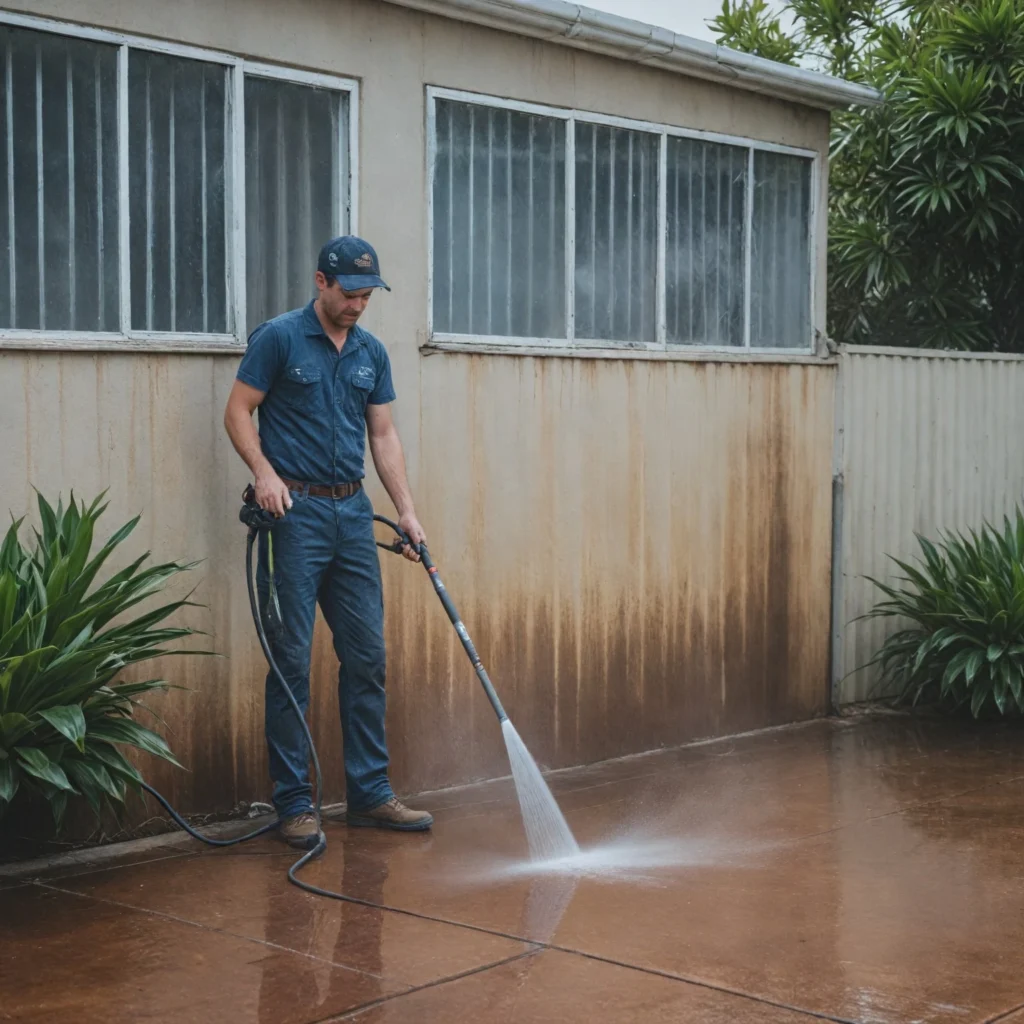 Squeaky Clean Perth's professional pressure washing floor.