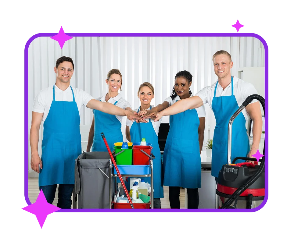 Team of Squeaky Clean Perth professional cleaners working as a team for best Vacate Cleaning Perth. General Cleaning Service in Perth.